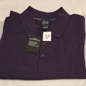 Jos. A. Bank Rich Purple Knit Polo (NEW)